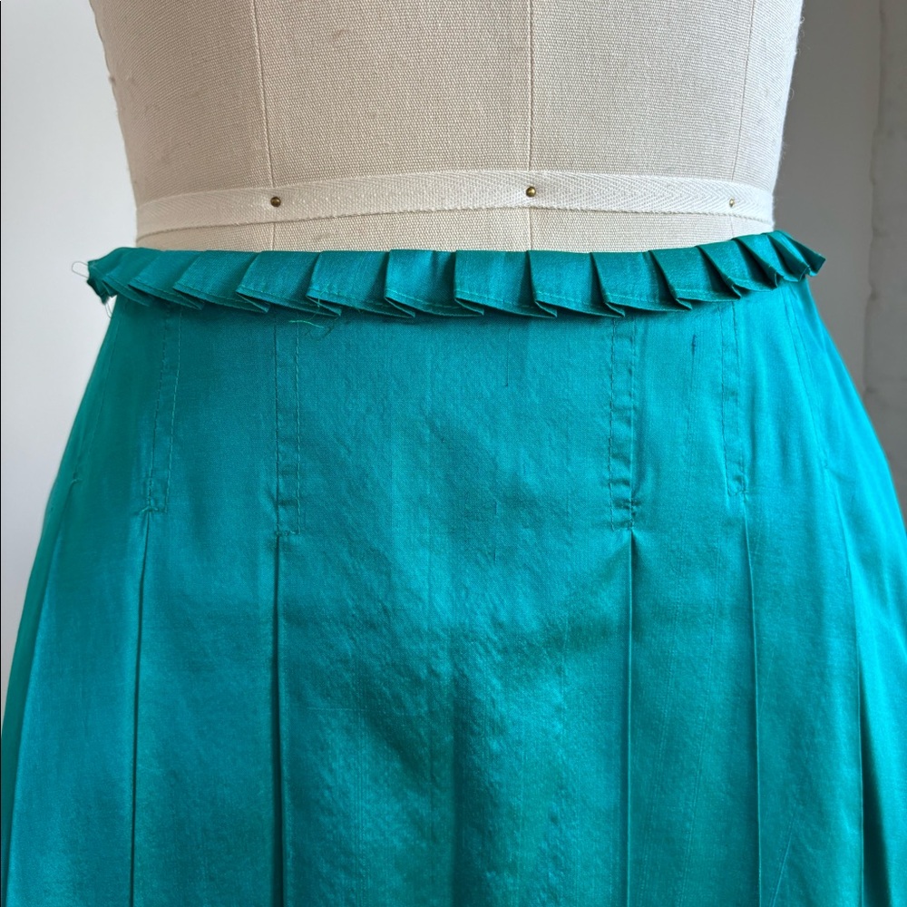 Calypso Blue/ Green Silk Skirt xs - Picture 3 of 8